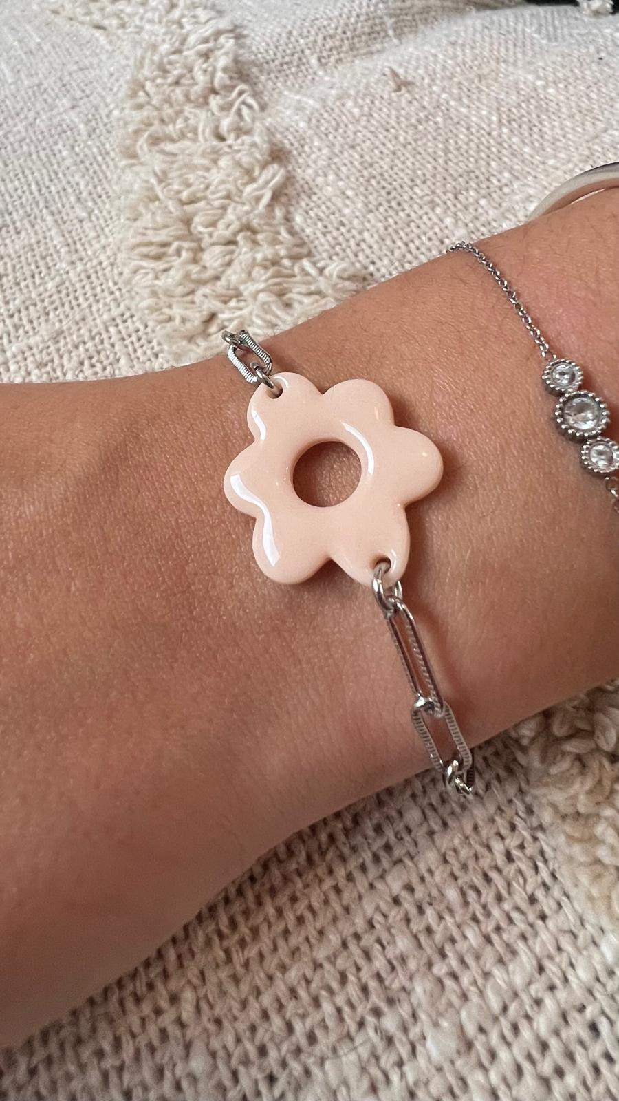 Bracelet nuage rose pâle
