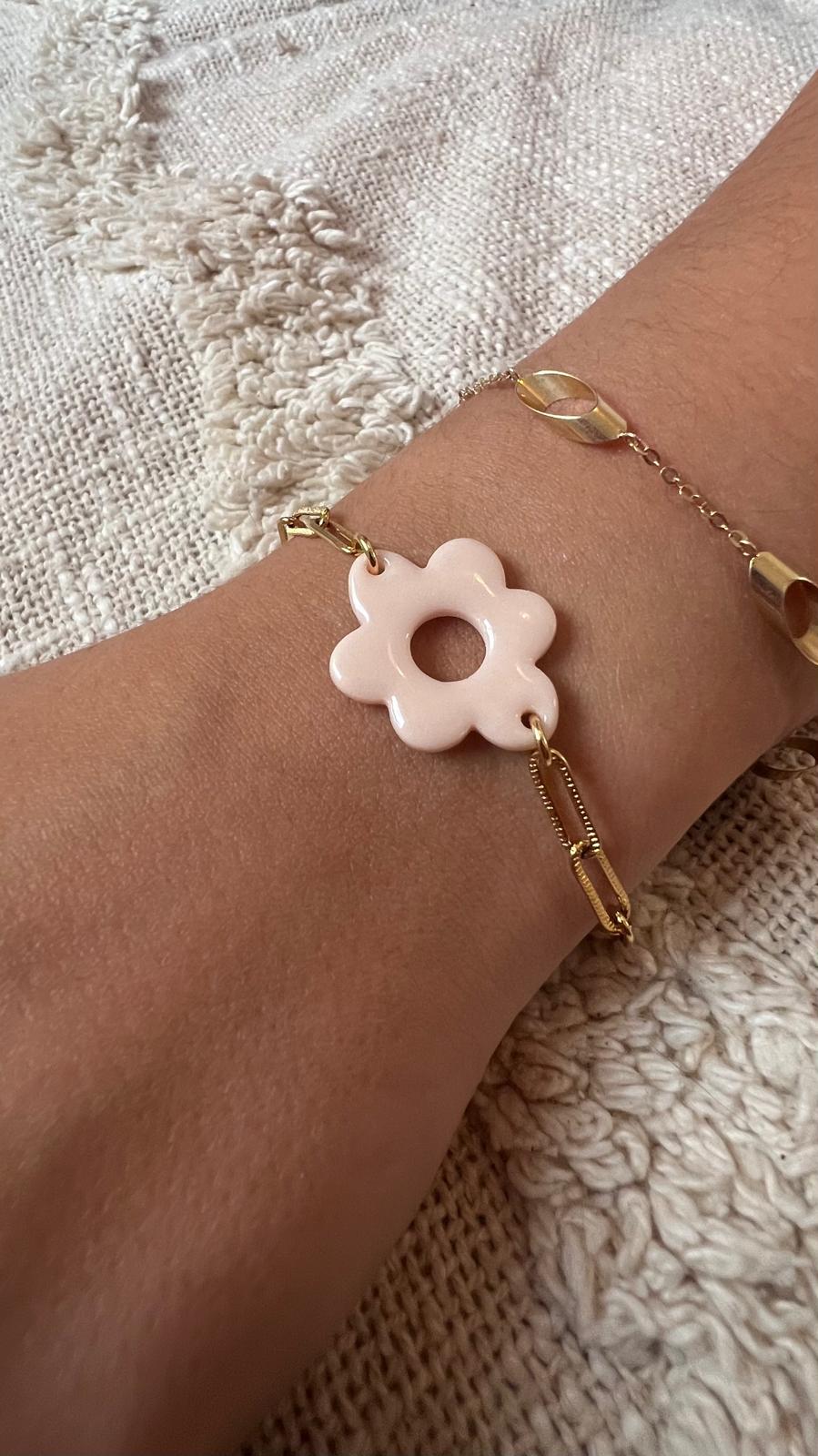 Bracelet nuage rose pâle