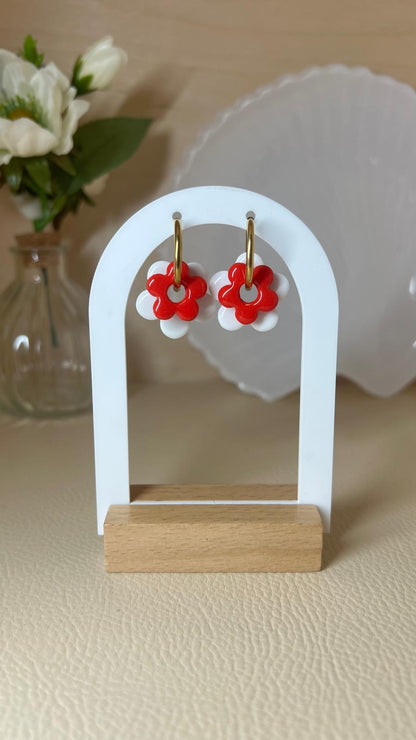 Pampilles Iris duo blanc/rouge