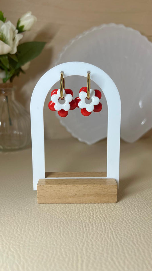 Pampilles Iris duo rouge/blanc