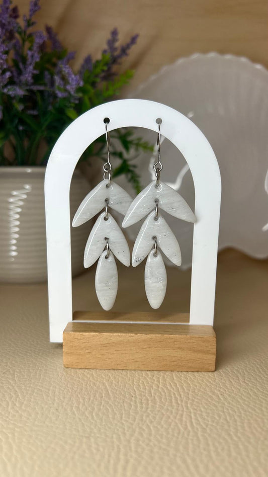 Boucles d'oreilles Aurore blanches