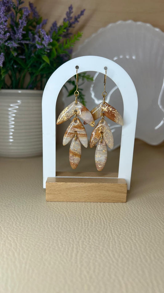 Boucles d'oreilles Aurore marron