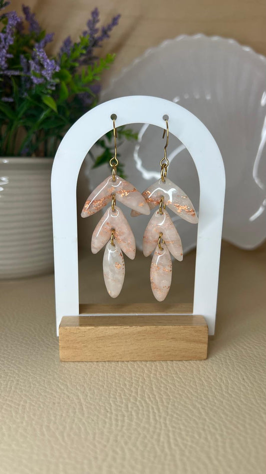 Boucles d'oreilles Aurore roses gold