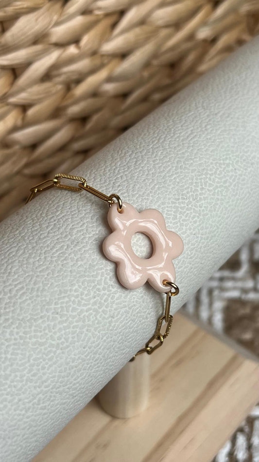Bracelet nuage rose pâle
