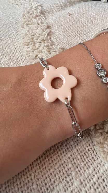 Bracelet nuage rose pâle